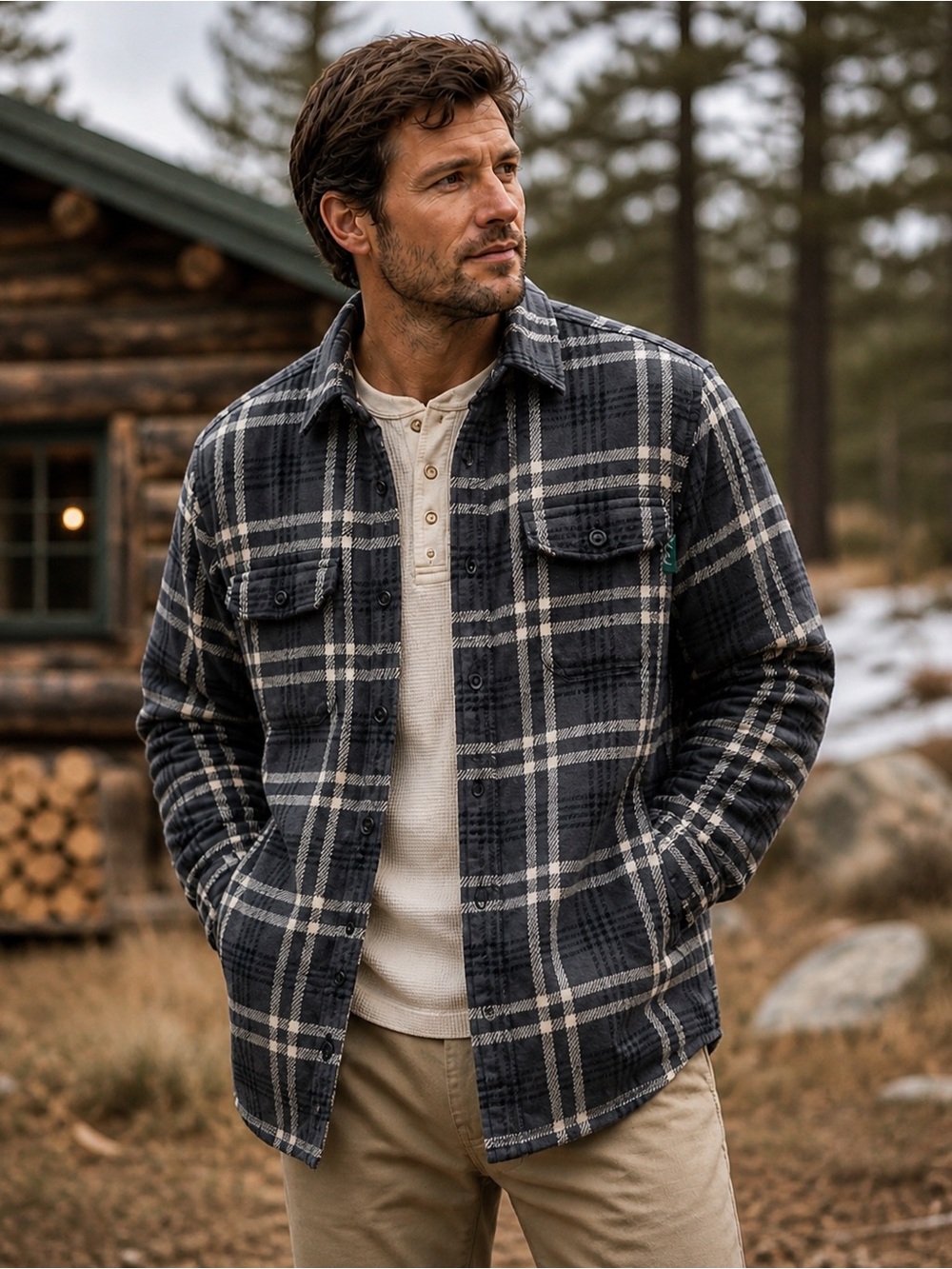 Woolrich Hidden Pocket Shacket | Classic Outdoor Flannel‎ | Size M